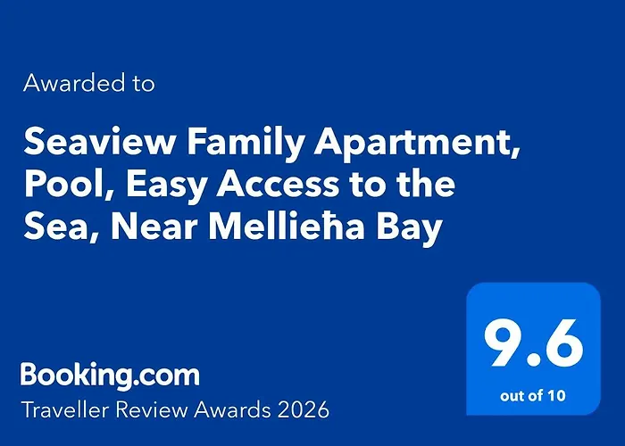 Seaview Family Apartment, Pool, Easy Access To The Sea, Near Bay